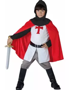 Korsfarerridderkostyme for gutt, Størrelse: 7–9 år (120–130 cm)