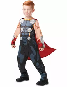 Den mektigste helten! Dette settet består av et offisielt lisensiert Marvel™-barnekostyme. Det består av en jumpsuit og en kappe. Denne jumpsuiten lukkes bak. Den har lange ermer og representerer rustningen til den berømte superhelten Thor™. De lange erme, Størrelse: 3–4 år(90–104 cm)
