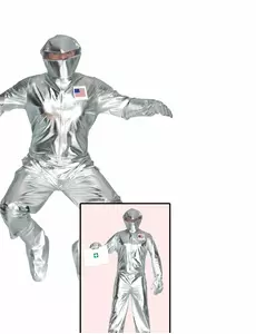 Sølvfarget astronautkostyme for voksne