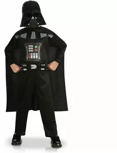 Klassisk Darth Vader Star Wars guttekostyme, Størrelse: 7–8 år (122 – 128 cm)
