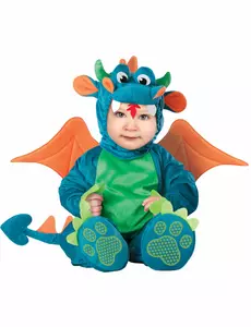 Dragekostyme til baby - Deluxe, Størrelse: 18–24 måneder (84–89 cm)