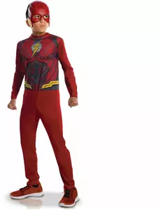 Klassisk Flash Justice League-kostyme for gutter, Størrelse: 7–8 år (122 – 128 cm)