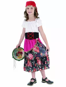 Sigøynerkostyme for barn, Størrelse: 4–6 år (110–120 cm)