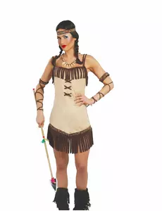 Miwok indisk kvinnekostyme, Størrelse: Medium (38-40)