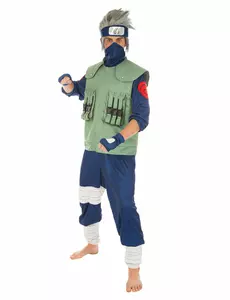 Kakashi Hatake Naruto herrekostyme, Størrelse: Large