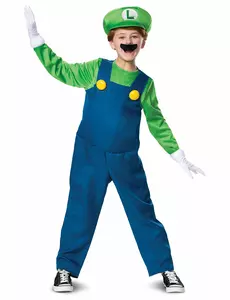 Luigi Deluxe barnekostyme, Størrelse: 5–6 år (109–126 cm)