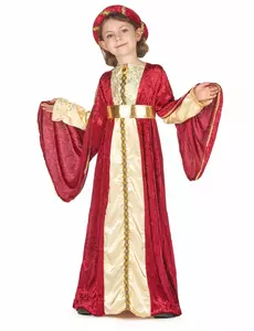 Middelalderdronningjentekostyme, Størrelse: 4–6 år (110–120 cm)