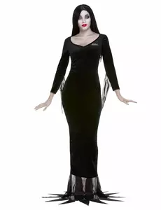 Morticia Addams-familiens kostyme til kvinner, Størrelse: Large