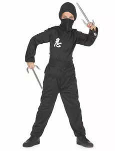Ninja-kommandokostyme til gutter, Størrelse: 4–6 år (110–120 cm)