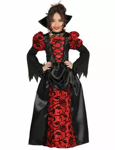 Edel grevinne vampyrjente Halloween-kostyme, Størrelse: 3–4 år (95–105 cm)