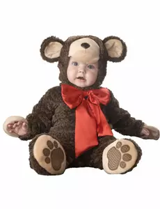 Luksuriøst teddybjørnkostyme til baby, Størrelse: 0–6 måneder(58–66 cm)