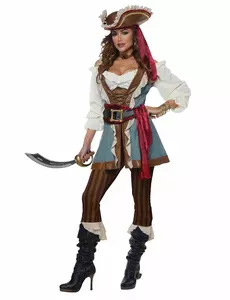 Luksuriøst piratkostyme for kvinner, Størrelse: Large (42/44)