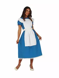 Blått, fantastisk prinsessekostyme til kvinner, Størrelse: Medium (38-40)