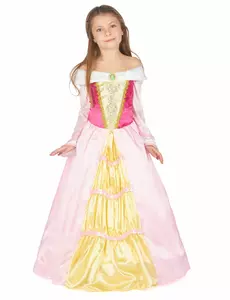 Prinsessekostyme i sateng til jenter, Størrelse: 4–6 år (110–120 cm)