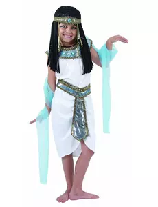 Dronningen av Egypt-kostyme til jenter, Størrelse: 4–6 år (110–120 cm)