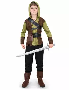 Robin Hood-kostyme til gutter, Størrelse: 7–8 år (128 cm)