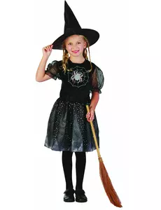 Spider witch costume for girls, Size: 4-6 years (110-120 cm)