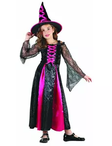 Halloween-heksekostyme for jenter i blonder, Størrelse: 4–6 år (110–120 cm)