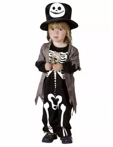 Halloween skjelettkostyme for barn