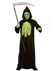 Skjelettkostyme med utskjevde innvoller til barn på Halloween, Størrelse: 5–7 år (128 cm)