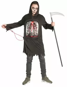 Blodig Grim Reaper Skjelett Kostyme Til Voksen