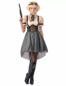 Steampunk-kostyme for kvinner, Størrelse: Large