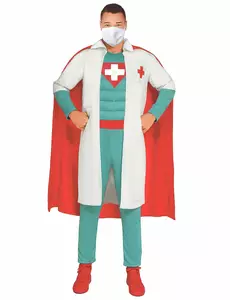 Superdoktorkostyme til menn, Størrelse: M(48-50)