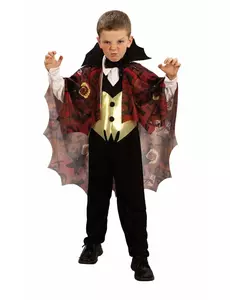 Gult og rødt vampyrkostyme til gutt på Halloween
