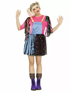 Harlekinskurkkostyme til dame, Størrelse: Medium/Large (42/46)