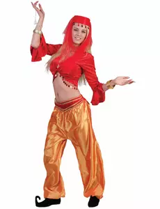 Rød dansetopp for kvinner