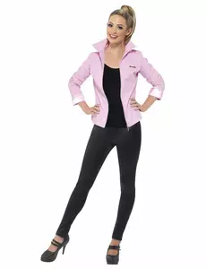 Rosa Grease luksusjakke for dame, Størrelse: L