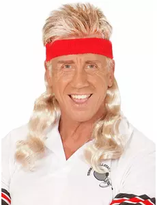 Blondt mullet-pannebånd for voksne