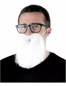 Voksen hvit hipsterskjegg
