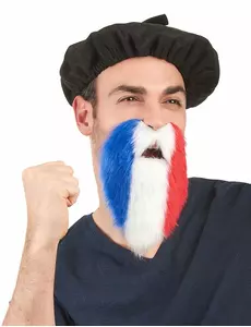 Voksen fransk tricolor supporter skjegg