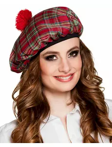 Adult red Scottish beret
