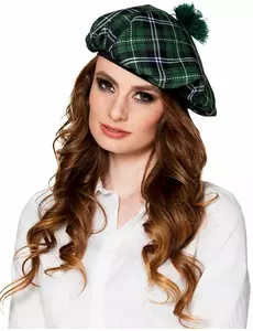 Grønn skotsk beret for voksne