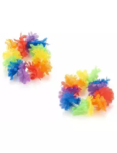 2 flerfargede hawaiiske armbånd