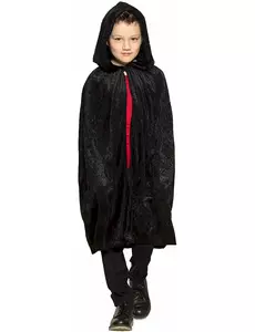 Children's black velvet cape 115 cm