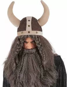 Brun myk vikinghjelm for voksne
