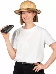 Beige eventyrerhatt for voksne