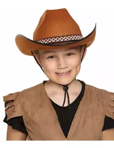 Brun cowboyhatt for barn