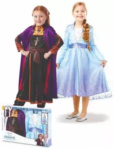Frost 2 Elsa og Anna-kostymesett for jenter
