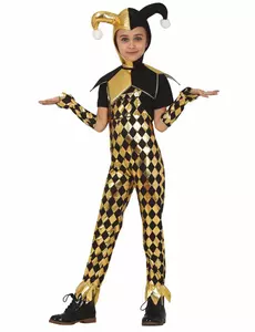 Golden Harlequin Costume for Girls
