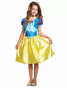 Klassisk Snøhvit-kostyme til barn, Størrelse: 7–8 år (124–136 cm)