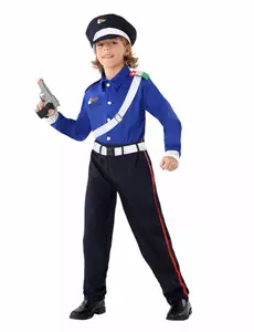 Carabinieri politikostyme for gutter, Størrelse: 3–4 år(98–115 cm)