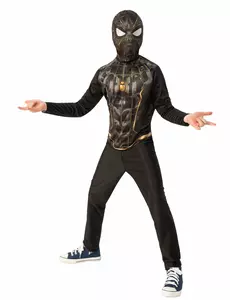 Klassisk Spiderman No Way Home svart og gull barnekostyme, Størrelse: 5–6 år(110–116 cm)