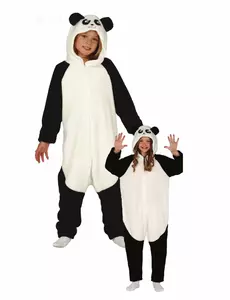 Panda-jumpsuit til barn, Størrelse: 5–6 år (110–115 cm)