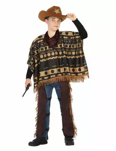 Cowboykostyme med poncho til gutter