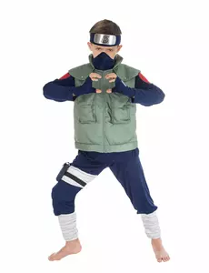 Kakashi Naruto-kostyme til barn, Størrelse: 7–8 år (128 cm)