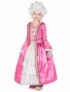 Marie-Antoinette-kostyme for barn, Størrelse: 10–12 år(130–140 cm)
